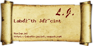 Labáth Jácint névjegykártya